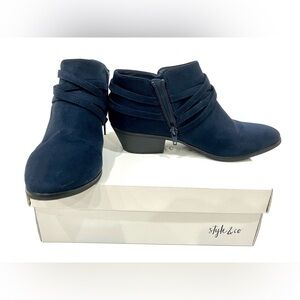 SUEDE ANKLE BOOTIES W/ BOX